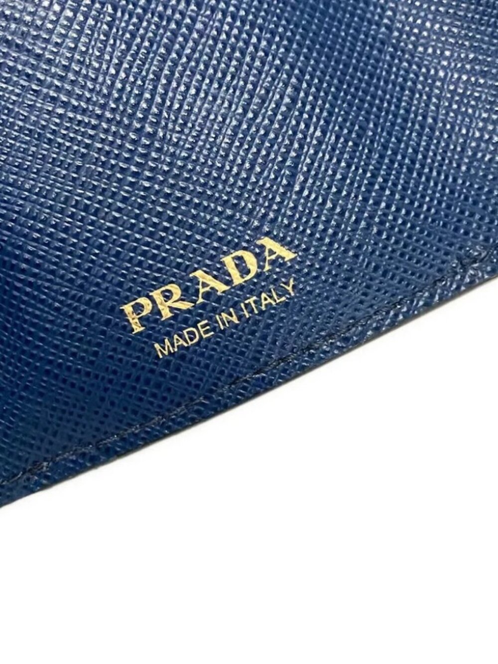 PRADA - 1MH021 Navy Leather Trifold Wallet - Picture 5 of 6